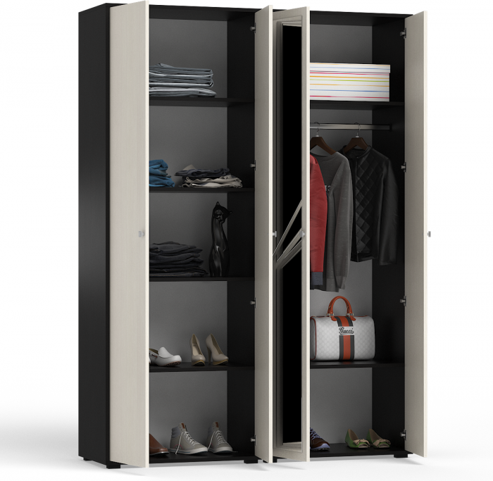 Камелия Шкаф 4-х створчатый, венге/дуб лоредо