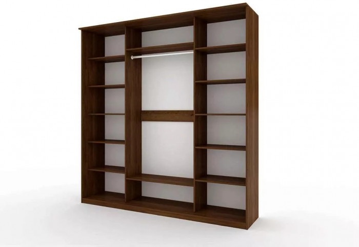 Шкаф купе Модерн 2362х600 4-х дверный 3-х секционный глухой венге