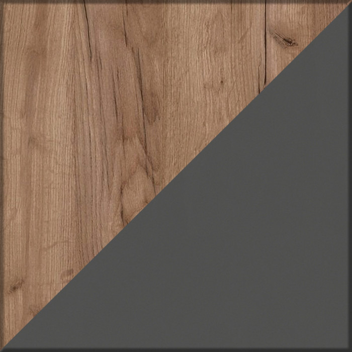 Прихожая 2-3431дкт/граф Домино - Шкаф с вешалкой, цвет дуб крафт табачный/графит, ШхГхВ 100х36х202 см., универсальная сборка