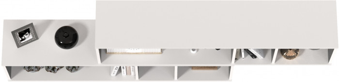 Сидней 15.57 Полка 2 штуки, цвет белый/чёрный, ШхГхВ размер каждой полки в отдельности: 130х27,2х30,5 см., универсальная сборка