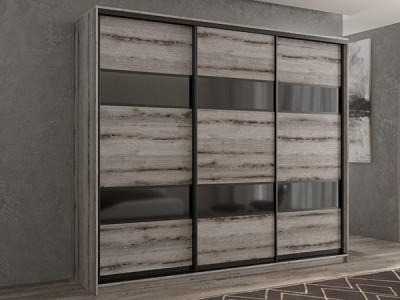 Шкаф-купе Кааппи 7 Эвок Окаменелый 260х60х230 см