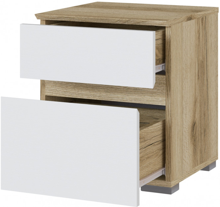 Модульная спальня Плейона, набор 2, Дуб делано/Белый