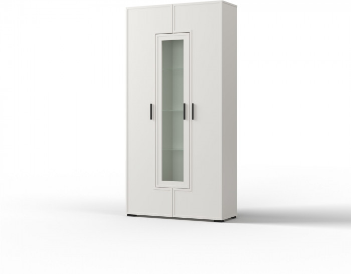 Набор мебели для гостиной "Берг" - Белый текстурный/Ясень белый