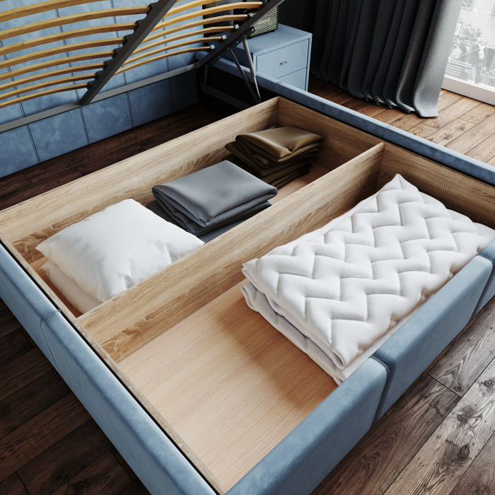 Рио Кровать интерьерная 140 коричневый квадрат, ПМ