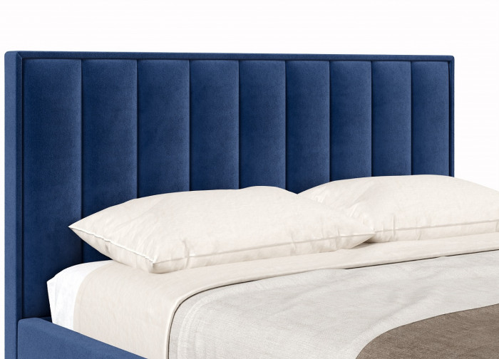 Кровать с подъёмным механизмом 1600 Анкона, темно-синий