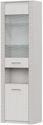 Гамма 20 Пенал со стеклом Серия №4 Ясень анкор  светлый / Сандал светлый