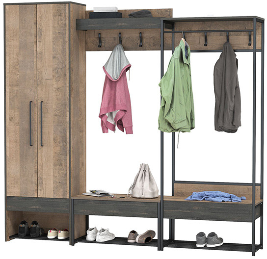 Трувор Прихожая 229, дуб гранж песочный/интра