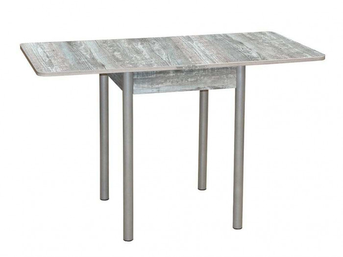 Эко 60х60 стол обеденный раскладной / бетон темный/металлик