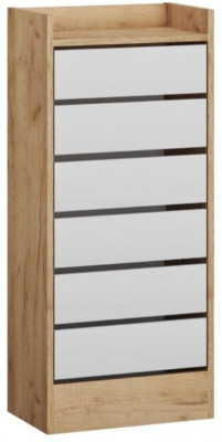 Ямайка обувница ЯПТ-1 дуб крафт золотой/белый