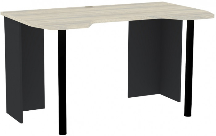 Стол компьютерный Аурелио 84, Антрацит-Блеквуд Сатиновый