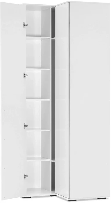Норд Шкафы угловая композиция, Белый/белый глянец