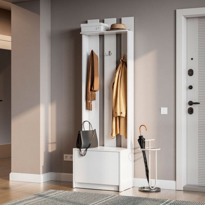 мс Айден ВШ06-600 белый ЛДСП/белый ЛДСП