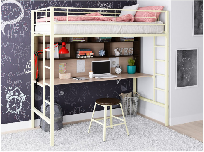 Кровать-чердак Севилья 1.2 (Венге, Серый)