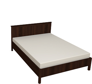 Кровать с ортопедическим основанием (дерево) Sherlock 43 140х200, орех