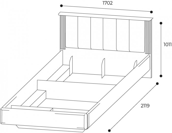 Кровать 160х200 с подъемным механизмом Дюна