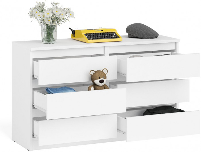 Мори Комод МК1200.6, цвет белый, ШхГхВ 120,4х41х73 см.