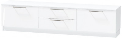 Тумба-4 под ТВ напольная "Иннэс-7", Белый/Белый глянец