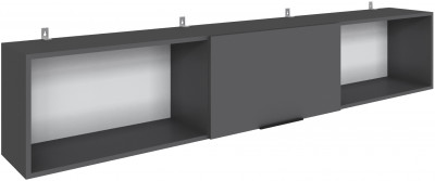 Полка Мадрид навесная (2,03), Графит серый