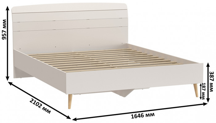 Афина Спальня 30-1600, кашемир серый