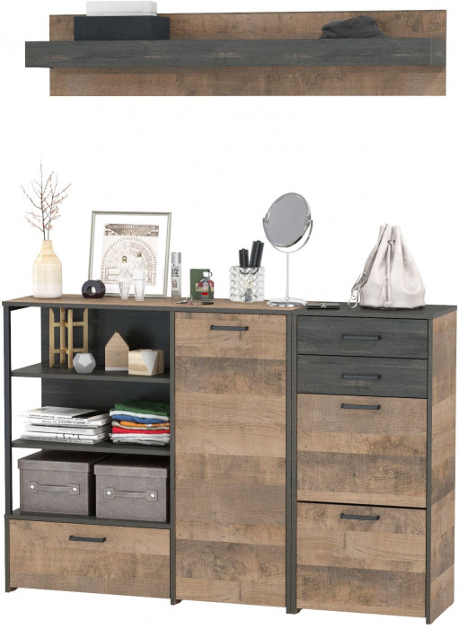 Трувор Прихожая 172, дуб гранж песочный/интра