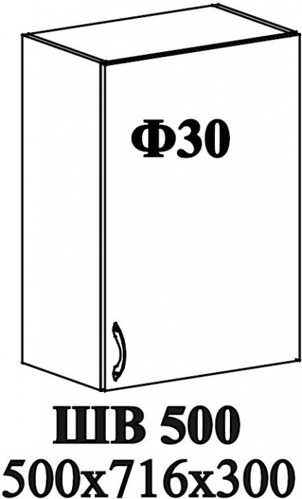 Ф-30 Катрин (ШВ 500, ШН 500, ШНМ 500) МДФ софт вайт