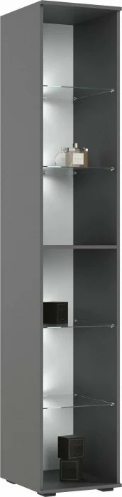 Норд Пенал-стекло 400 с подсветкой, Графит