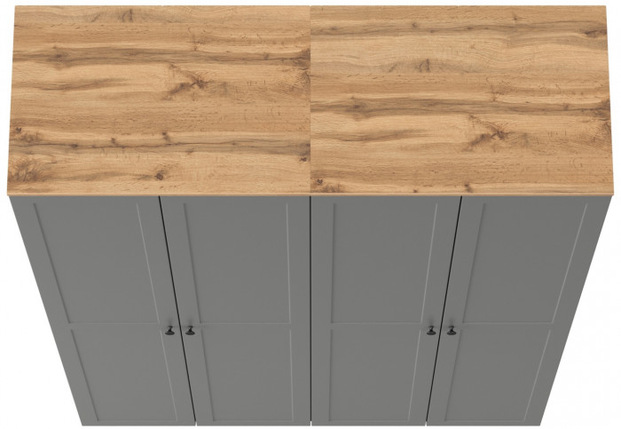 Остин 13.224 Шкаф 2 шт., цвет серый графит/дуб крафт золотой, ШхГхВ 160х54,3х229,6 см.