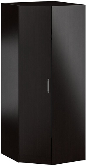 Стандарт Шкаф угловой, цвет венге, ШхГхВ 81,2х81,2х200 см., универсальная дверь, боковина для соединения со шкафами глубиной 52 см.