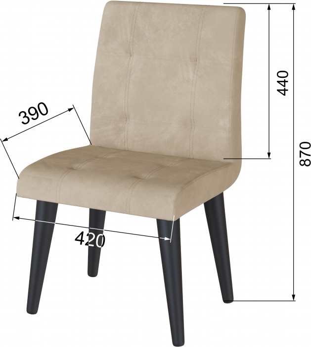 Стул Лилу бежевый (шоколад)