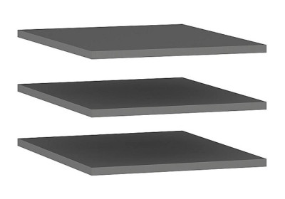 Полка ПЛ-24 (для "Симпл" ШК-13) Графит (3 шт/уп)