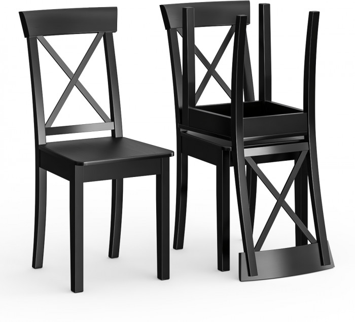 Три стула Мебель--24 Гольф-14 разборных, цвет венге, деревянное сиденье венге, ШхГхВ 41х42х95 см., от пола до верха сиденья 47 см.