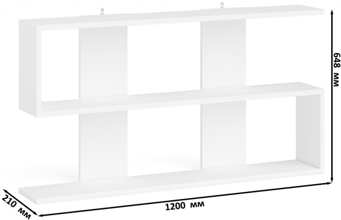 Мори компьютерный стол МС-2 + Комод МК700.5 + Полка 1200, белый