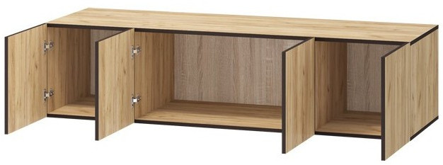 Антресоль Бастион ЛДСП 1,6 (Крафт золотой / Белый древесный)