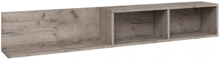 Полка навесная Альберо, Дуб крафт серый