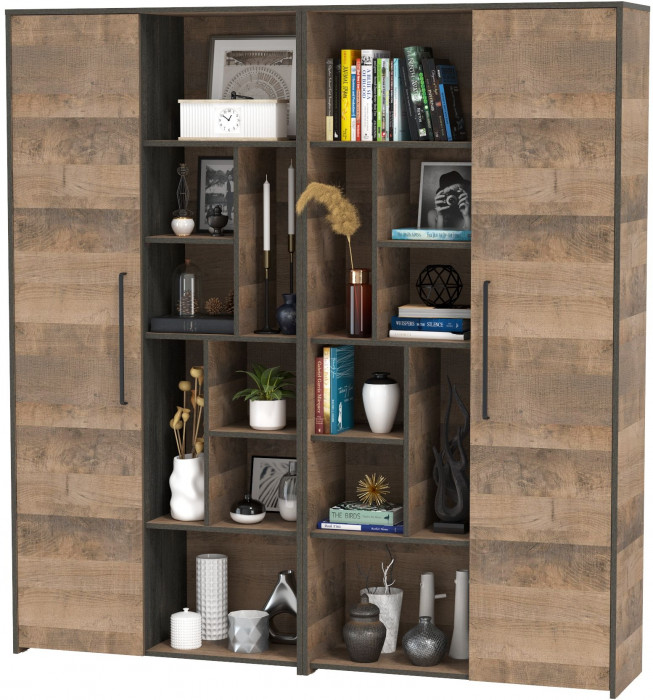 Трувор 13.206 Шкаф-стеллаж + 13.206 Шкаф-стеллаж, дуб гранж песочный/интра