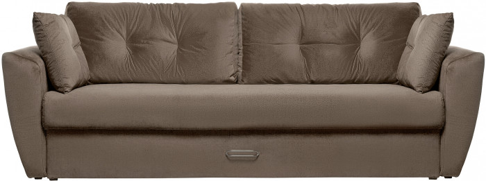 Диван-кровать Амстердам Люкс, 160х195, еврокнижка, пружинный блок, велюр, коричневый