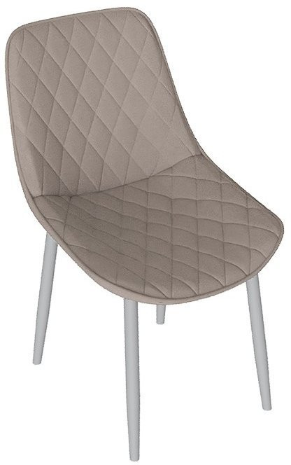 OSCAR Стул (Белый муар/Велюр L002 серо-бежевый)