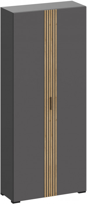 Модульная Прихожая Нао, набор №9, Графит/Графит, Дуб вотан, Simple 27