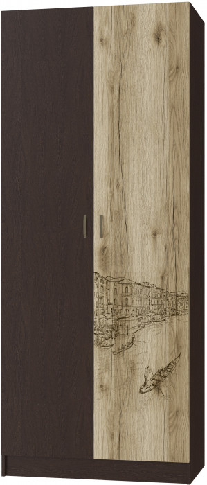 Шкаф 2-х дверный Орион, Венге/Дуб делано