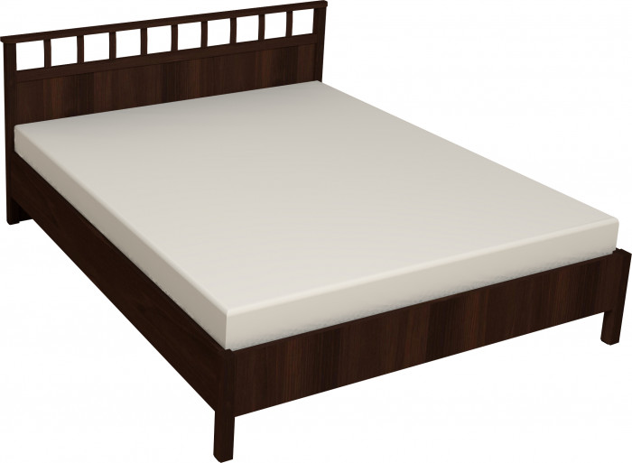Кровать с ортопедическим основанием (дерево) Шерлоск 46 Люкс 180х200, орех