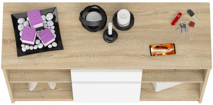 Мори Тумба ТВ МТВ1204.1, дуб сонома/белый