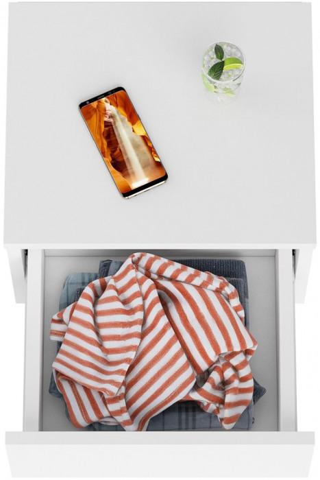 Мори Тумба прикроватная ТПМ400.1, цвет белый, ШхГхВ 40,4х34,6х30 см.