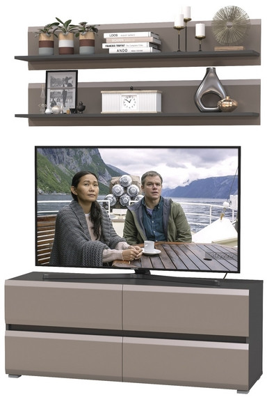 Сидней Комплектация № 045, корпус: антрацит/фасады: МДФ веллюто капучино