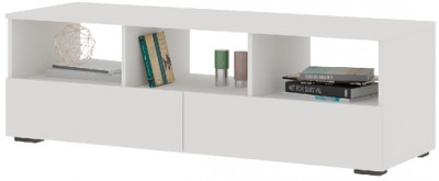 Хелен ТБ 02 Тумба ТВ (1,402х0,442х0,460) белый/белый