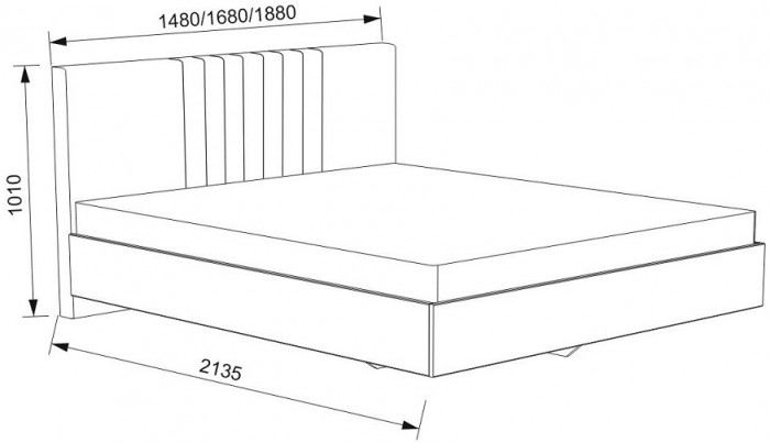 Кровать с латами Соло 180*200, Серый
