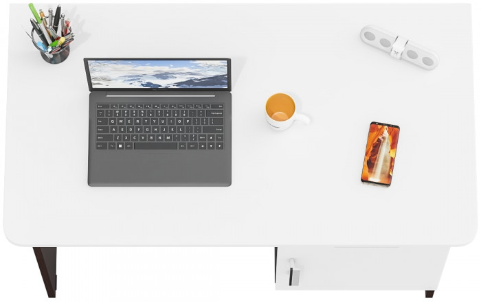 Стол письменный С-МД-1-09, цвет венге/белый шагрень, ШхГхВ 105х57х75 см., НЕ универсальная сборка