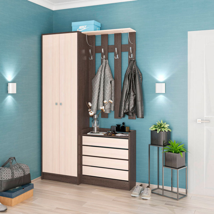 Ямайка Обувница ЯПТ-3 (700*746*270) венге/дуб молочный