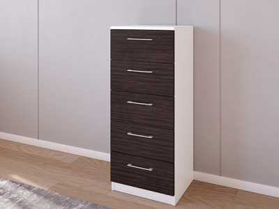 Комод 02/23 45х40х110 Белый/Венге