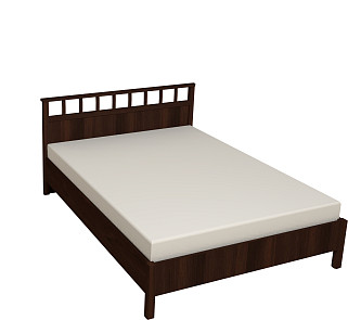 Кровать с ортопедическим основанием (дерево) Шерлоск 47 Люкс 160х200, орех