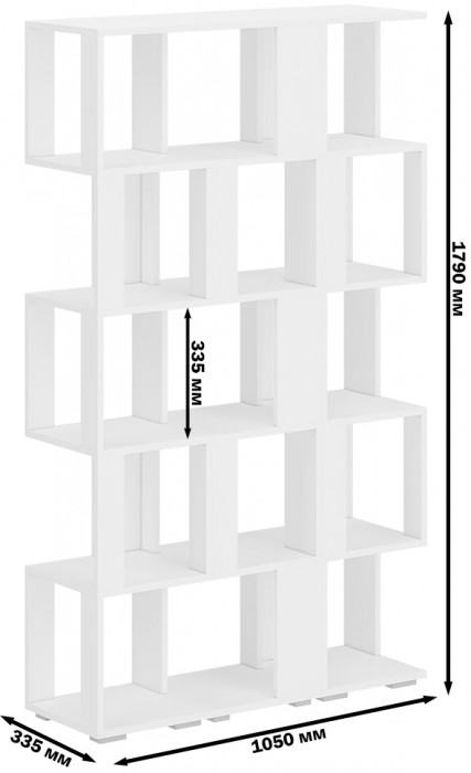 Стеллаж СВК 3 шт., цвет белый, ШхГхВ 105х35х179 см.